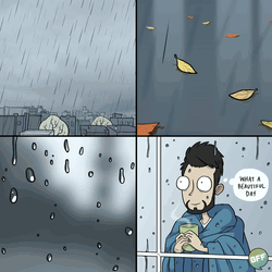 Four Pictures On Rainy Day GIF