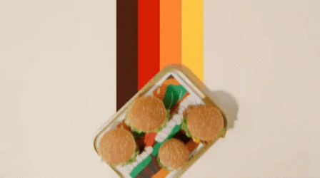 Four Pieces Burger Whopper   GIF