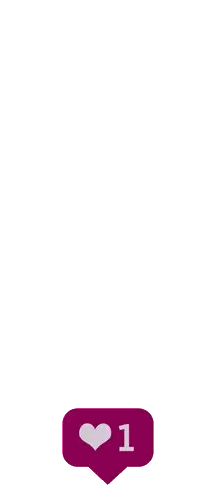 Four Purple Icons With White Hearts And The Number 1 Sticker