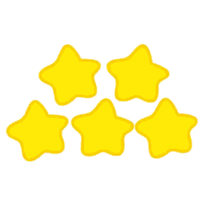 Four Yellow Stars Sticker