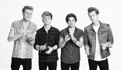 Four Young Men Clapping GIF