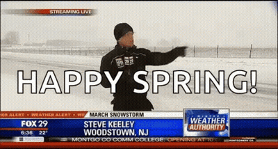 Fox 29 News Anchor Says Happy Spring GIF