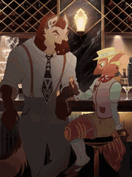 Fox And Bird Kiss GIF