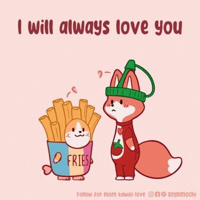 Fox And Bucket Of French Fries GIF