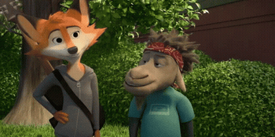 Fox And Goat With Completely Delusional GIF