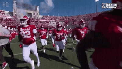 Fox Big Noon Saturday Shows A Football Game Being Played GIF