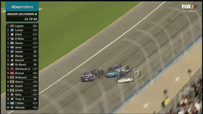 Fox Broadcast Of NASCAR Race With Driver List GIF