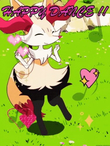 Fox Dancing In Grass Happy Dance GIF