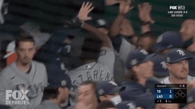 Fox Deportes Showing Rays Vs Cubs Baseball GIF