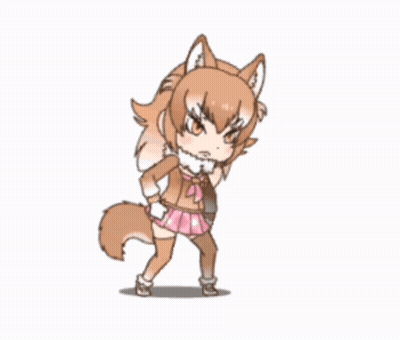 Fox Girl With Eyes Closed GIF