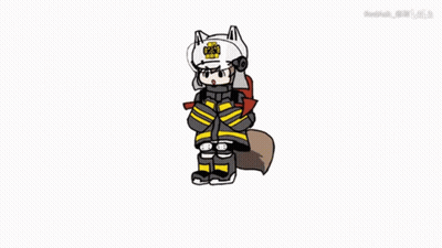 Fox In Firefighter Uniform And Helmet GIF