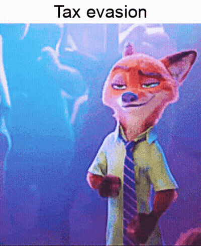 Fox In Shirt And Tie Saying Tax Evasion GIF