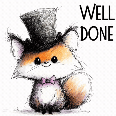 Fox In Top Hat And Bow Tie GIF