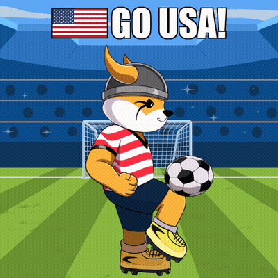 Fox Kicking Soccer Ball With Go USA GIF