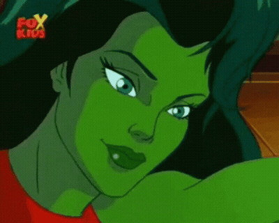 Fox Kids Cartoon Character Green Hair Blue Eyes GIF