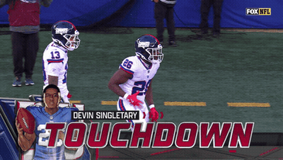 Fox NFL Advertisement Devin Singletary Touchdown GIF