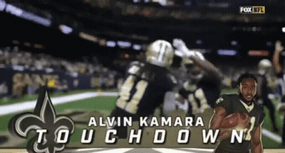 Fox NFL Advertisement New Orleans Saints Touchdown GIF