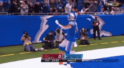 Fox NFL Broadcast Football Player Running GIF