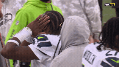 Fox NFL Broadcast Player Covering Face GIF