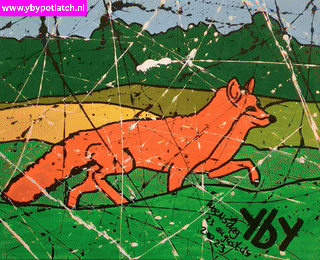 Fox Painting Website Www.ybypotlatch.nl GIF