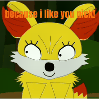 Fox Saying Because I Like You Nick GIF