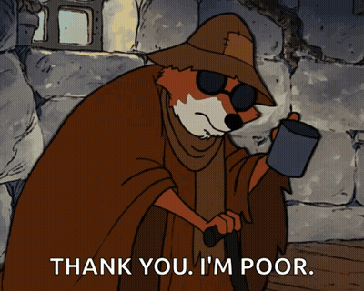 Fox Saying Thank You I M Poor GIF