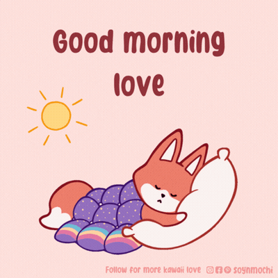 Fox Sleeping Good Morning Love GIF