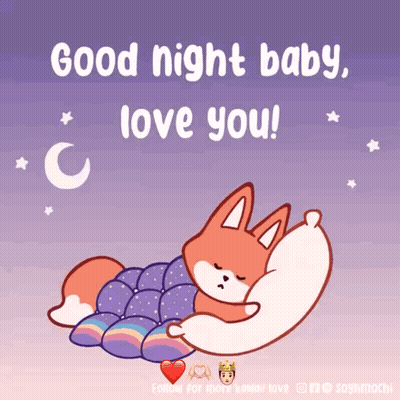 Fox Sleeping Good Night Baby Love You GIF