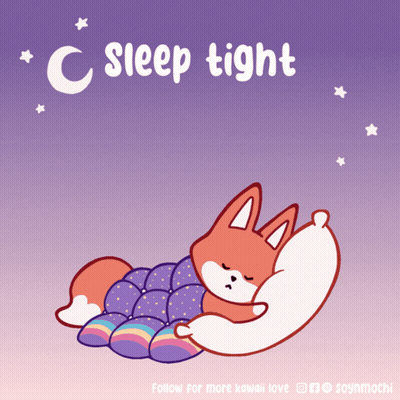 Fox Sleeping Under Blanket Sleep Tight GIF