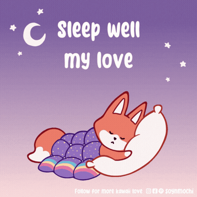 Fox Sleeping Under Blanket Sleep Well My Love GIF