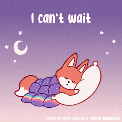 Fox Sleeping With I Can't Wait GIF