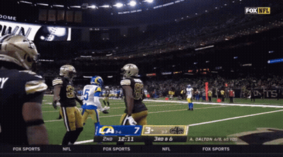 Fox Sports Saints Vs Rams Football Game GIF