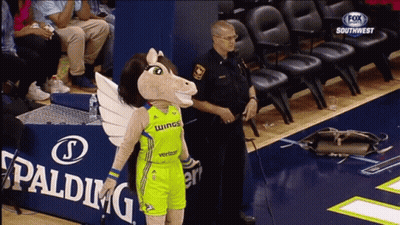 Fox Sports Southwest Basketball Game With Mascot GIF