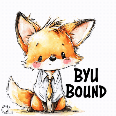 Fox Wearing Shirt And Tie BYU Bound GIF