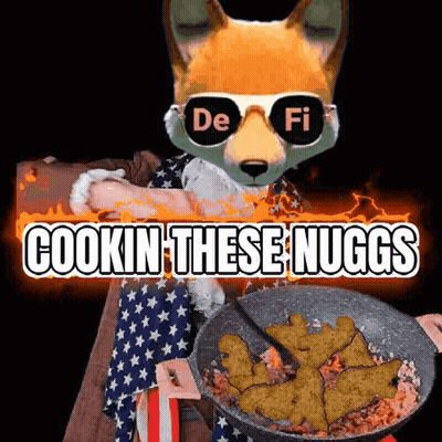Fox Wearing Sunglasses Cooking Chicken Nuggets GIF