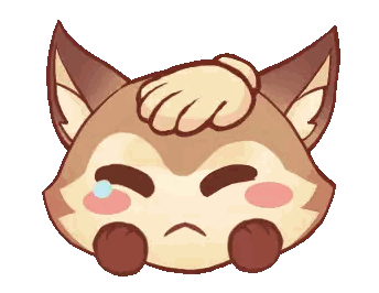 Fox With Hand On Forehead Sticker