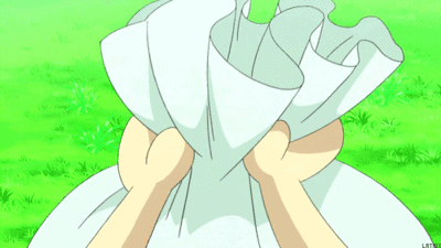 Fox With Red Eyes Covering Face With White Cloth GIF