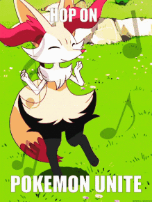 Fox With Words Hop On Pokemon Unite GIF
