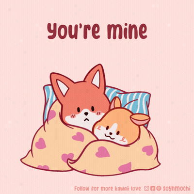 Foxes Sleeping Under Blanket Youre Mine GIF