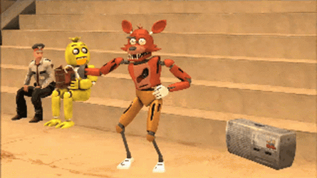 Foxy FNAF Dance Performance GIF