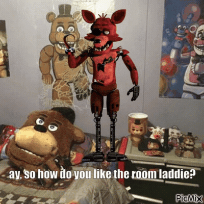 Foxy From Five Nights At Freddy's On A Bed GIF
