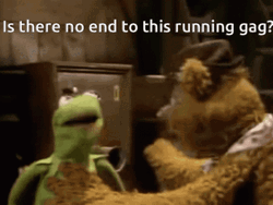 Fozzie Bear No End Running Gag GIF