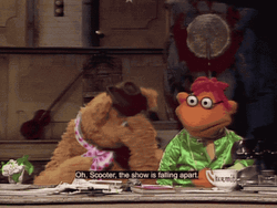 Fozzie Bear Scooter Falling Apart GIF