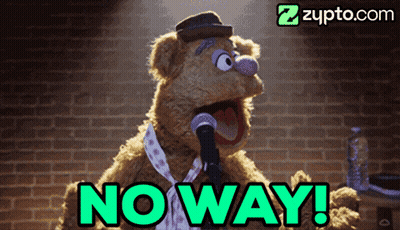 Fozzie Bear Singing No Way GIF