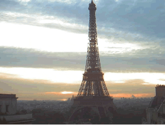 France Iconic Eiffel Tower Time Lapse GIF