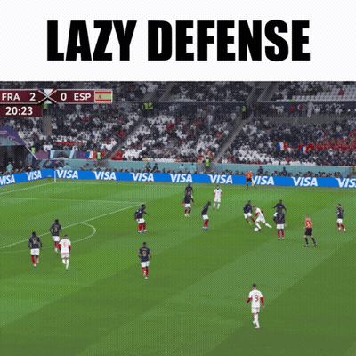 France Vs Spain Soccer Game With Visa Ads GIF