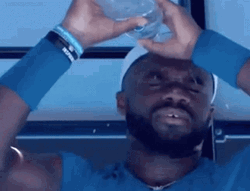 Frances Tiafoe Water GIF