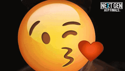 Francis Tiafoe Kissing Emoji GIF