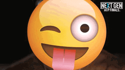 Francis Tiafoe Pulling Tongue Out Emoji GIF