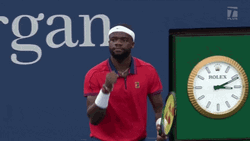 Francis Tiafoe Showing His Fist GIF